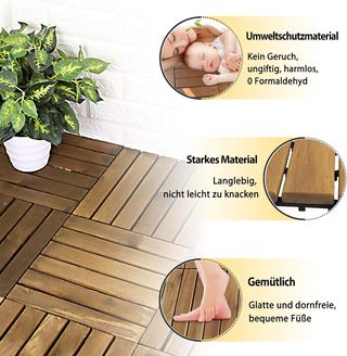 Baldosas Madera Acacia Exterior 1mt