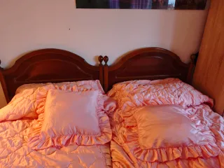 Camas 90x180 Madera y Satén