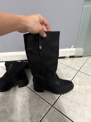 Stivali in pelle neri