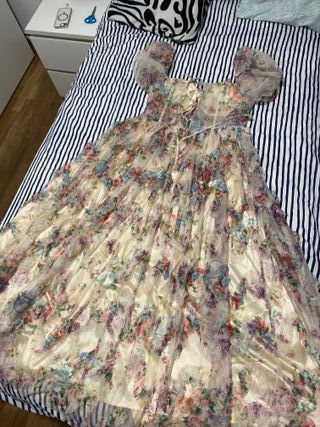 Vestido de fiesta floral multicolor
