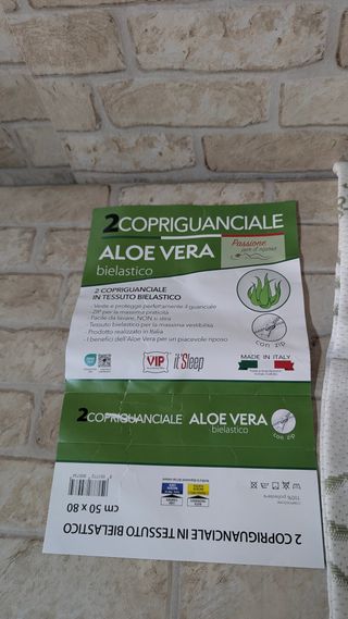 Par Fundas Almohada Aloe Vera Jacquard