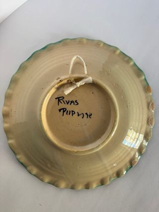 Plato decorativo vintage cerámica “Rivas Puente”