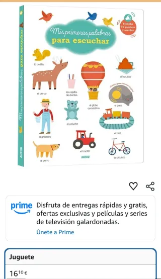 Libro Mis primeras palabras para escuchar