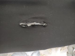 BUFANDA NEGRA CON LUNARES