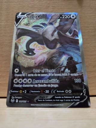 Carta Pokemon Lugia V 186 Tempestad Plateada