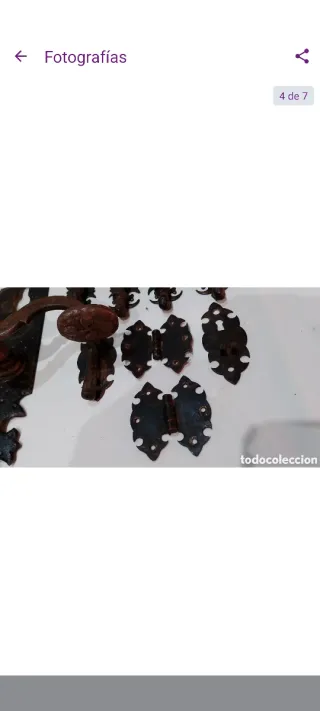 Lote de herrajes de forja antiguos