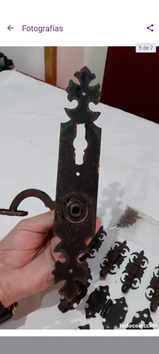 Lote de herrajes de forja antiguos