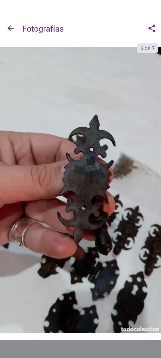 Lote de herrajes de forja antiguos