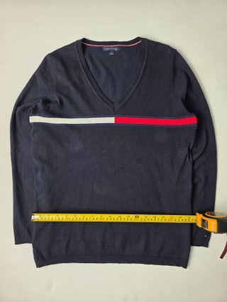 Jersey Tommy Hilfiger V-Neck Navy Flag