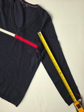 Jersey Tommy Hilfiger V-Neck Navy Flag
