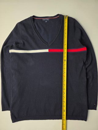 Jersey Tommy Hilfiger V-Neck Navy Flag
