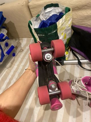 Patines de 4 ruedas Verve blancos y rosas