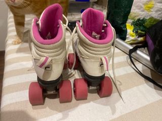 Patines de 4 ruedas Verve blancos y rosas