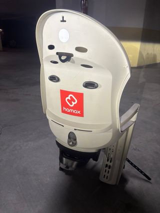 Silla Portabebés Hamax Smiley Negra y gris.