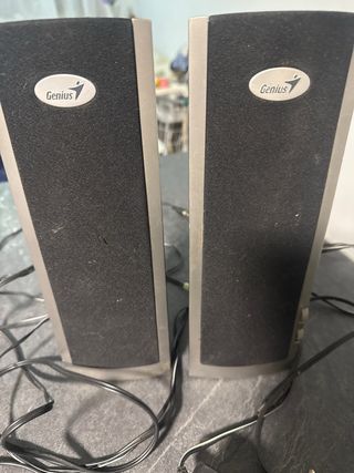 Altavoces Genius y Teclado Negro