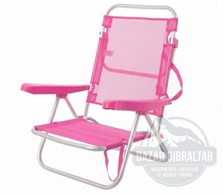 Silla Playa MONTY Plegable Ligera Rosa