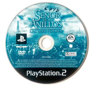 El Señor de los Anillos Las Dos Torres PS2 Disco