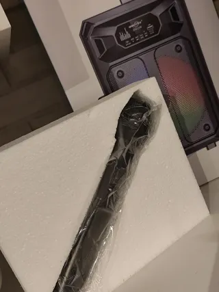 Altavoz XXL GREATNICE con micrófono y luces RGB