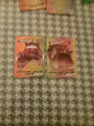 10 cartas Pokemon arcoiris (7 Vmax y 3 Vastro)