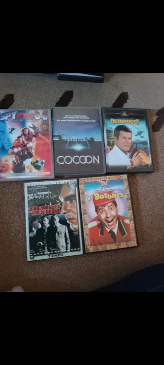 Lote 5 DVDs: Spy Kids, Cocoon, Octopussy, Tiempo d