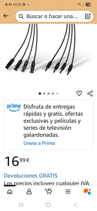 Kit 6 piezas conectores panel solar