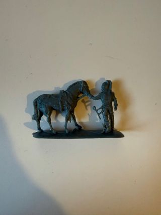 Pack 6 figuras años 70 soldado con caballo