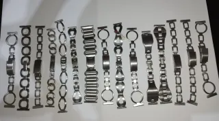 Lote de 15 Brazaletes de acero tipo rally 16mm 18m