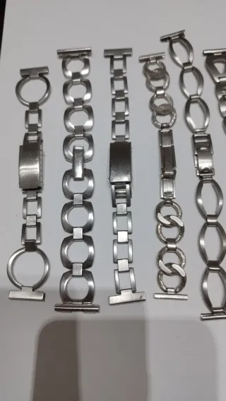 Lote de 15 Brazaletes de acero tipo rally 16mm 18m