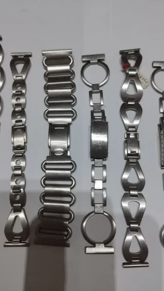 Lote de 15 Brazaletes de acero tipo rally 16mm 18m