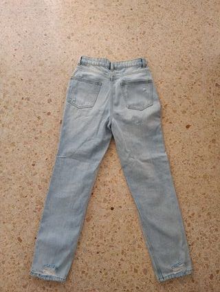 Pantalones vaqueros tiro alto mujer rotos