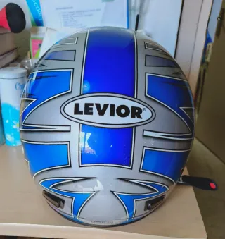 Casco Moto LEVIOR Azul/Plata