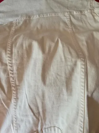 Cazadora tejana beige/amarillo talla 44