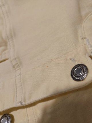 Cazadora tejana beige/amarillo talla 44