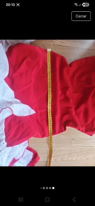 Traje Flamenca Rojo y Blanco