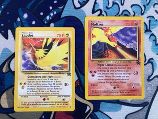 Cartas Pokémon Moltres y Zapdos
