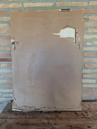 Antiguo espejo tríptico dorado