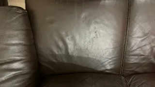 Sofá de piel marrón 2 plazas