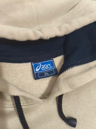 Sudadera Asics Beige Capucha Talla XL