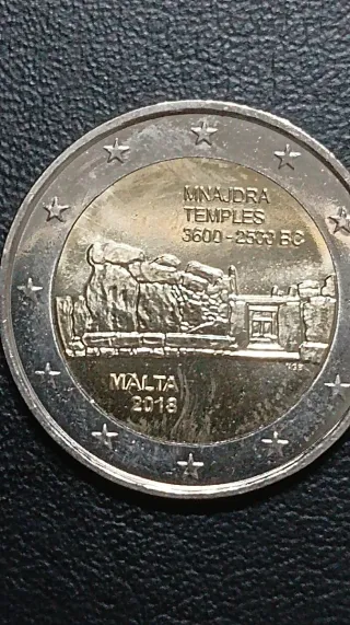 Moneda 2€ Malta 2018 Templos Mnajdra