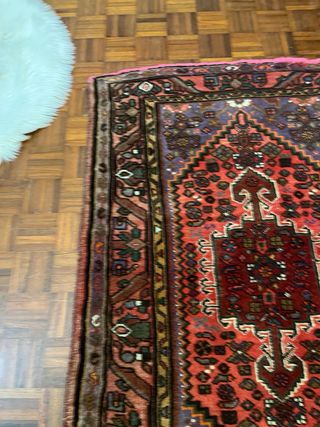 Tappeto persiano lana viola e rosso 146x104