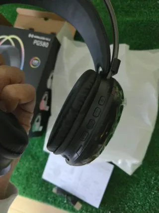 Cuffie Bluetooth RGB LED Wireless con Microfono Au