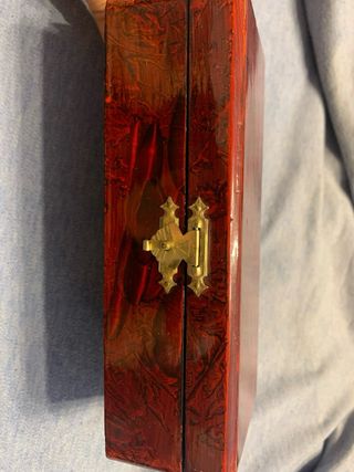 Scatola elegante legno con interno foderato