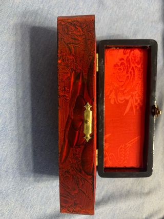 Scatola elegante legno con interno foderato