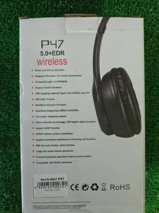 Cuffie P47 Wireless Bluetooth Pieghevoli Smartphon