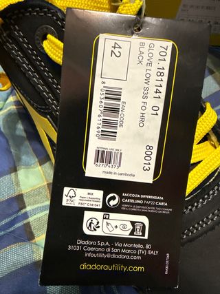 Scarpe Diadora antinfortunistiche Glove Low 42