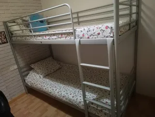 Litera individual metálica Cama 90x200