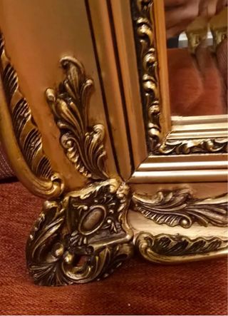 Espejo de pared marco dorado