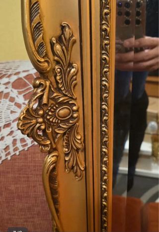 Espejo de pared marco dorado