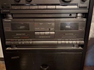 Torre Hi-Fi Philips CD, EQ, Amplificador, Cassette