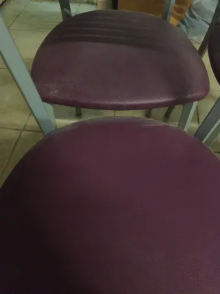 4 Sillas Cocina Metal Piel Sintética